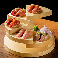 超特選肉刺し握り寿司（5種）