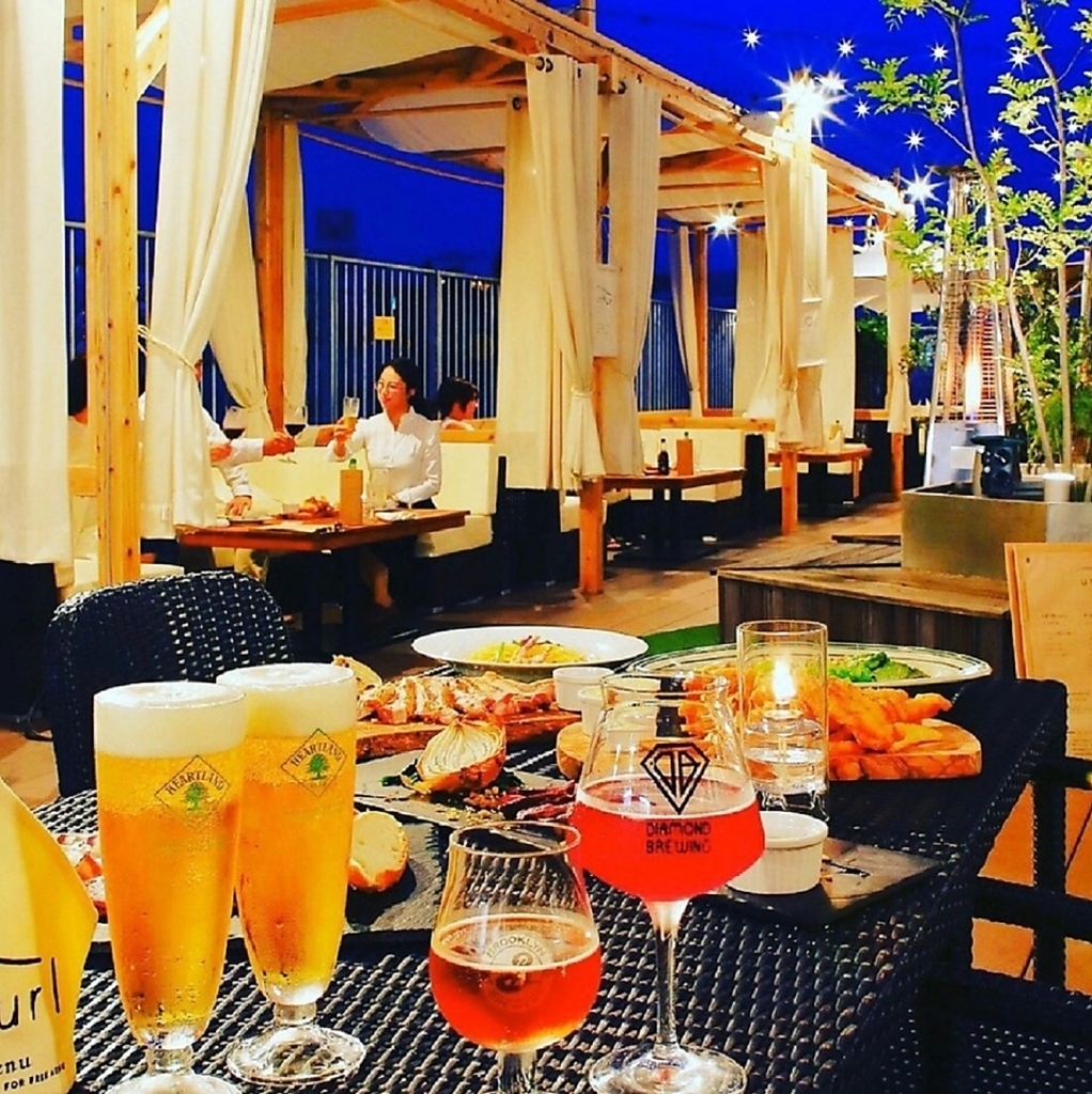 大人気のビアテラス！