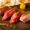 料理メニュー写真&nbsp;炙り和牛の肉寿司(4貫)