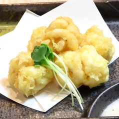 白子の天ぷら　～めかぶ塩～