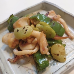イカ下足とお野菜のバターしょうゆ焼き