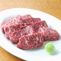 厚切りタン塩と、わさび醤油で味わう上ハラミ