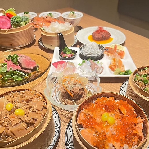 厳選した宮城の地酒や全国の銘酒が充実◎真打自慢の蒸籠料理とともにご堪能ください！