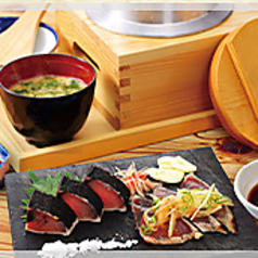 わら焼き鰹の合い盛りたたき定食