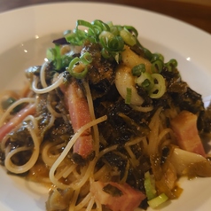 高菜と明太子のペペロンチーノ