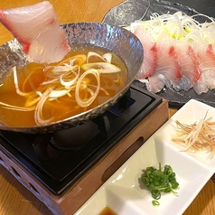 【魚しゃぶしゃぶ】新鮮な旬魚をあご出汁で軽くしゃぶしゃぶ◆1518円(税込)の写真