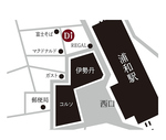 ワインレッドの大きな看板が目印♪浦和駅から徒歩2分でアクセス◎