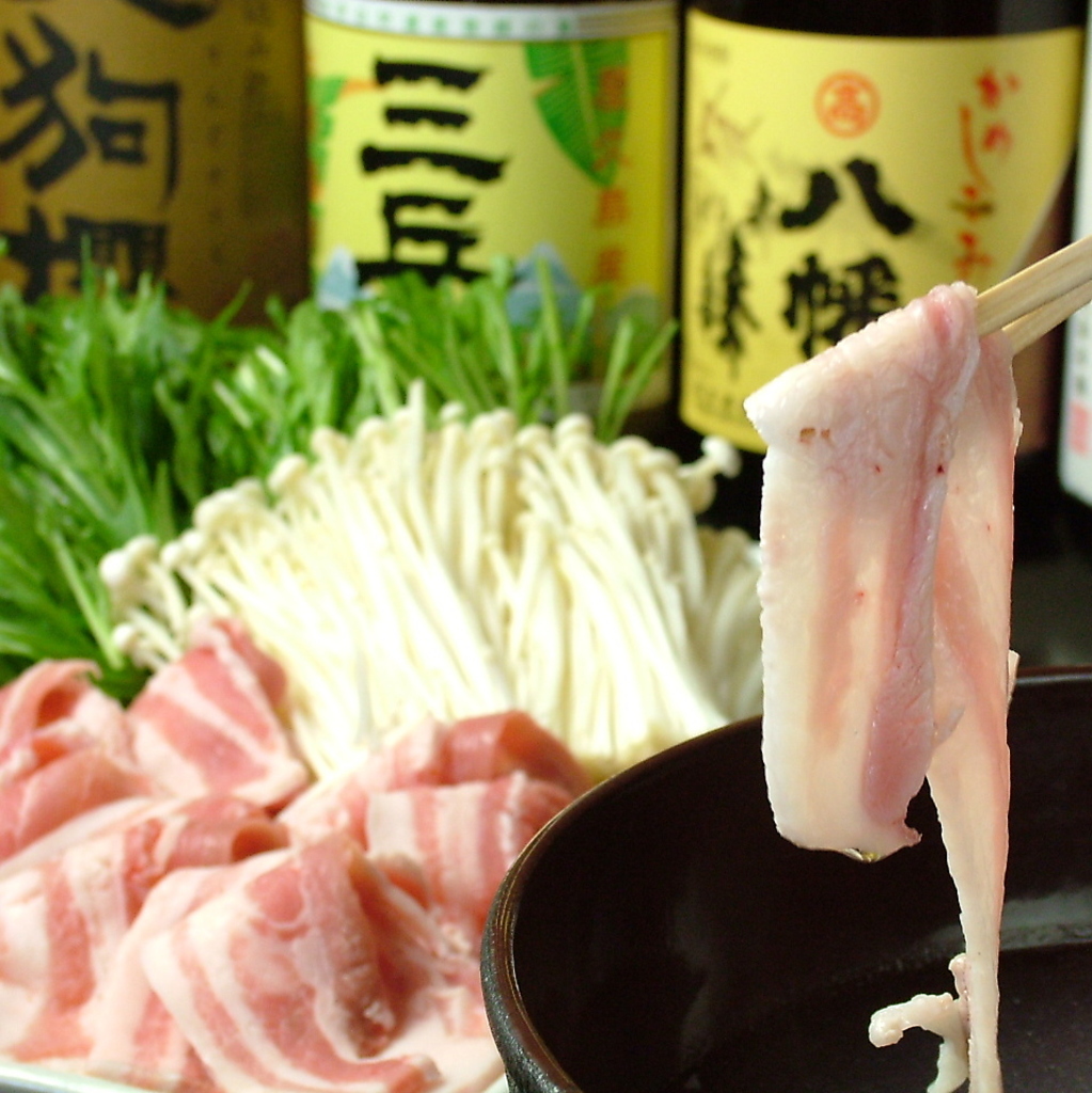 当店自慢の和豚もちぶたを使用した【もち豚しゃぶしゃぶ 】単品でもコースでもご注文いただけます！