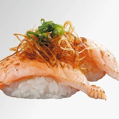 炙りサーモン揚げネギ添え