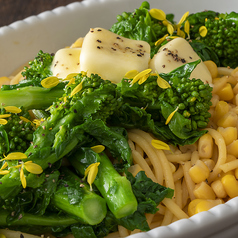 菜の花のバター醤油スパゲッティ