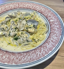 牡蠣とアサリのクリームパスタ