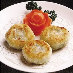 手作り皮の海老入り焼きギョウザ 3個