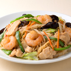 海老と豚肉の旨醤油焼きそば