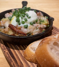 鶏ももと葱のアヒージョ