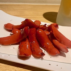 19 赤ウインナー揚げ