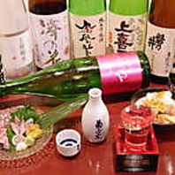 豊富な日本酒の取り揃え　