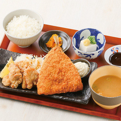 アジから定食 タルタル添え