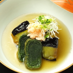 賀茂茄子と蓬麩の揚げ出し