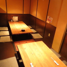 足元ゆったり掘り炬燵席。15名様までOK!