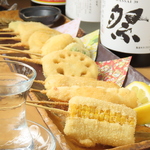 【野菜の一口串揚げ】衣にこだわり！