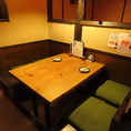こちらは4名掘り炬燵席。ゆっくり寛いで♪