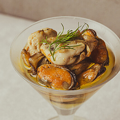 ムール貝とカキのオイル煮