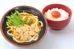 かすうどんとこだわり卵かけご飯