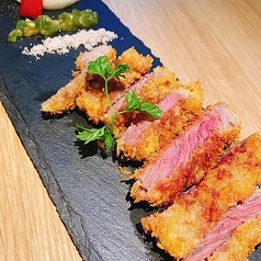 和牛イチボのレアカツ