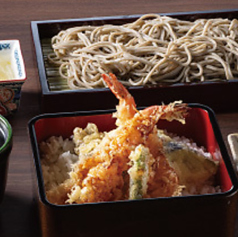 海老天重とそば