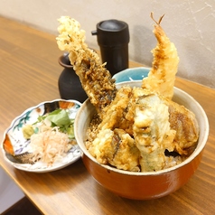 【夏のご褒美天丼 鰻】締めの冷やし天茶セット付き