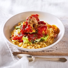 から揚げのチリトマピラフ(1辛)/鮭の明太とろろピラフ