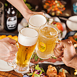 【当日予約も利用可能】《生ビール付き！》単品飲み放題プラン2時間⇒1500円 ,3時間⇒2000円◎