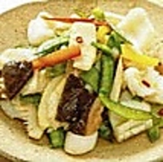 紋甲いかピリ辛炒め