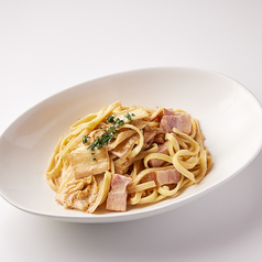 キムチベーコンクリームパスタ