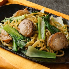 帆立と青菜の焼きそば