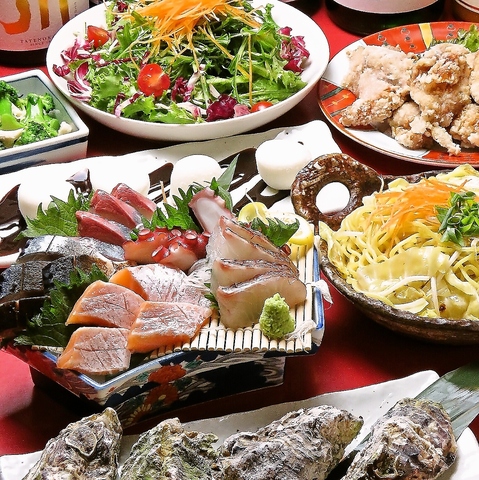 加古川駅から徒歩1分★旬の海鮮を味わう魚に自信の海鮮専門居酒屋★飲み放題もあり♪