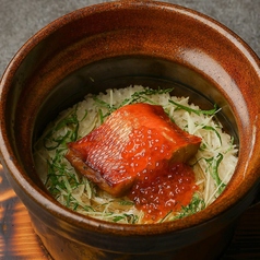 金目鯛といくらの土鍋炊き込みご飯