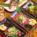 食べ放題以外にも、馬刺し、しめ鯖といった酒のあてから猪串、鹿串といったジビエ串まで幅広く品数を揃えております♪