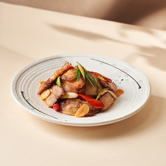 《炒め物》　塩豚と葱の炒め