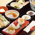 野菜天ぷらや半玉うどんなど6品の御膳をご用意。他にも御膳のメニューをご用意しております。