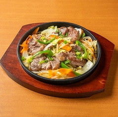 ラムロースの鉄板ジンギスカン焼き