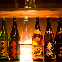 日本酒・焼酎は全国各地より仕入れる拘りラインナップ！