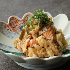 鮭ハラスのもろみ味噌ポテトサラダ