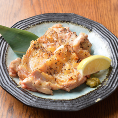 つくば鶏と白ネギの藻塩焼き