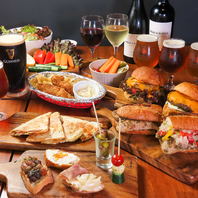 肉厚バーガー♪クラフトビールで乾杯