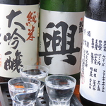 【凱陣利き地酒　厳選3種980円（税抜）】