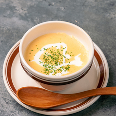 とうもろこしとさつま芋のスープ