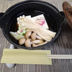 湯豆腐とキノコの一人鍋