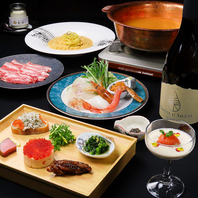 当店名物の『雲丹しゃぶしゃぶ』をご堪能できるコース