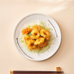 《炒め物》　烏賊の金紗風味揚げ